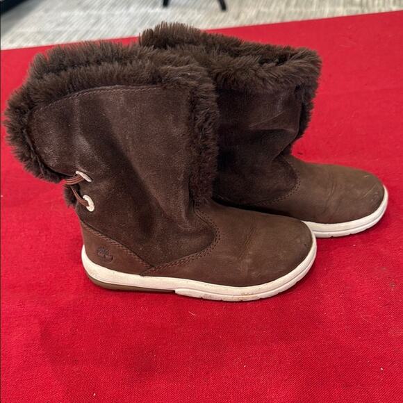 Timberland Brown Winter Boots with Fur Lining - Picture 1 of 4